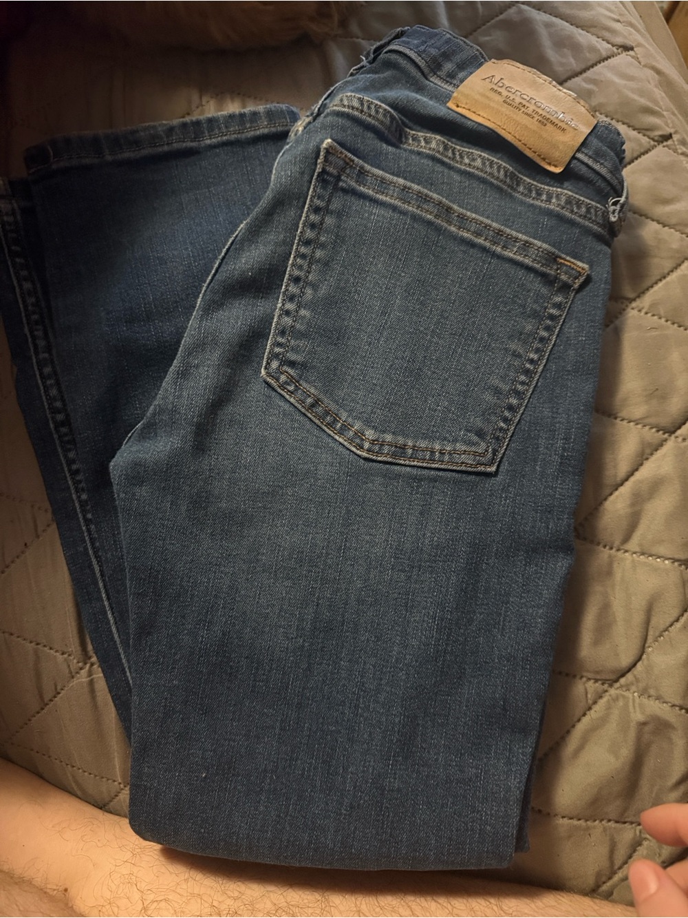 abercrombie kids dark blue denim skinny jeans